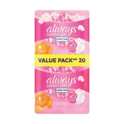 Always Ultra Sensitive Normal Plus Duo 20's