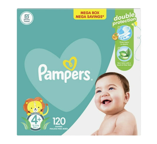 Pampers Active Baby Mega Box Nappies Maxi Plus (1 x 120's)